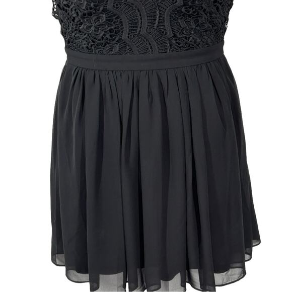 Lulu’s Angel in Disguise Black Lace Mini Skater Dress | Size Small - Picture 9 of 16